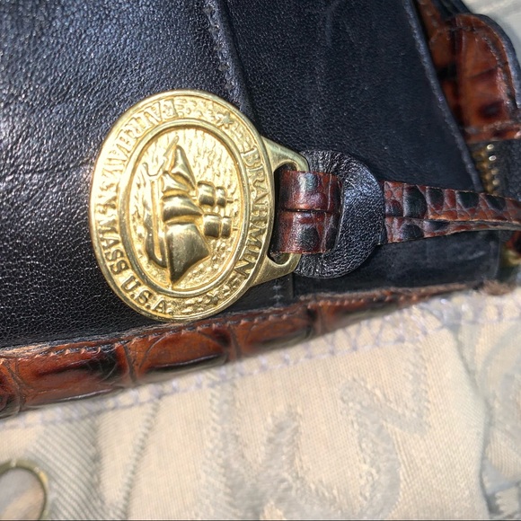 Brahmin Black w/Brown Croc Trim - Picture 8 of 17